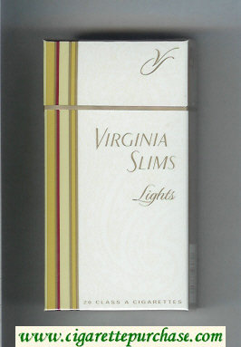 Virginia Slims Lights 100s cigarettes hard box