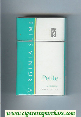 Virginia Slims Petite Menthol cigarettes hard box