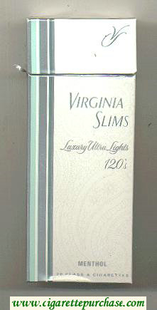 Virginia Slims Luxury Ultra Lights 120s Menthol cigarettes hard box