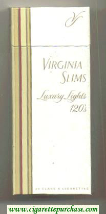 Virginia Slims Luxury Lights 120s cigarettes hard box