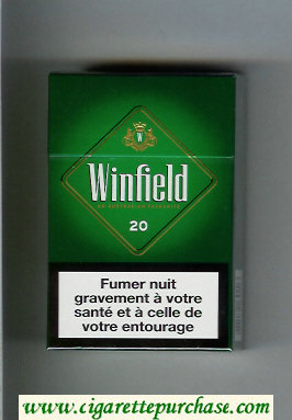 Winfield An Australian Favourite Cigarettes green Menthol hard box