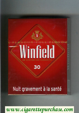 Winfield An Australian Favourite 30 Cigarettes red hard box