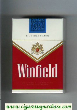 Winfield King Size Filter Cigarettes red and white hard box