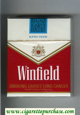 Winfield King Size 25 Cigarettes red and white hard box
