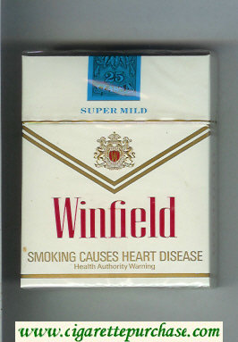 Winfield Super Mild 25 Cigarettes white hard box
