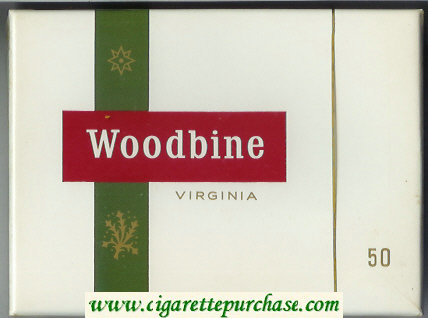 Woodbine Virginia 50 Cigarettes wide flat hard box