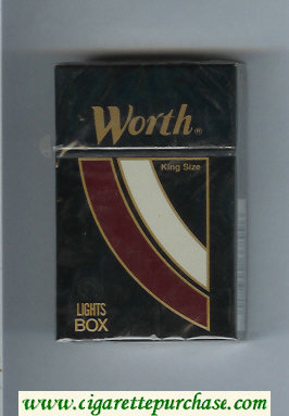 Worth Lights Cigarettes hard box
