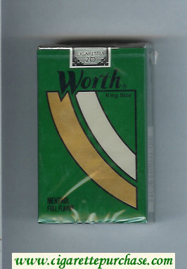 Worth Menthol Full Flavor Cigarettes soft box