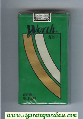 Worth Menthol Full Flavor 100s Cigarettes soft box