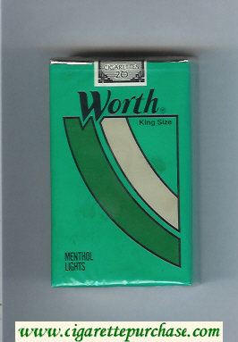 Worth Menthol Lights Cigarettes soft box