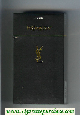 YSL Yves Saint Laurent Filters 100s cigarettes black hard box