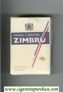 Zimbru Special Blend cigarettes white and blue soft box