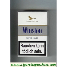 Discount Winston American Flavor Subtle Silver hard box cigarettes