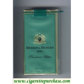 Discount Benson Hedges Menthol 100s cigarettes soft box Premium Filter Menthol Park Avenue