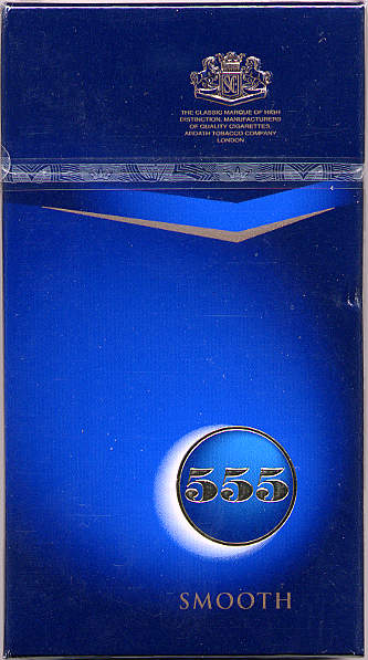 555 Smooth Full Flavour cigarettes 100 hard box English version