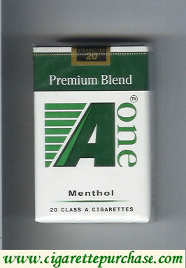 A One Menthol Premium Blend cigarettes (vertical 'One') soft box