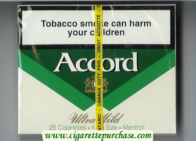 Accord Ultra Mild Menthol Cigarettes