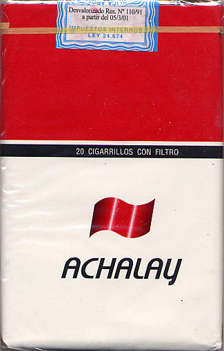 Achalay Con Filtro Cigarettes Argentina