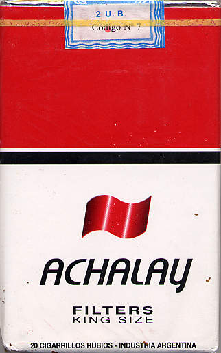 Achalay Filters King Size Cigarettes Argentina