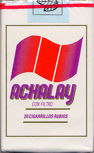 Achalay Con Filtro 20 Cigarrillos Rubios Cigarettes