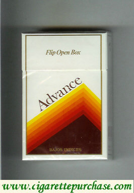 Advance flip open box cigarettes