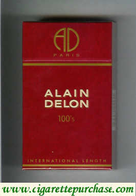 Alain Delon 100's red cigarettes