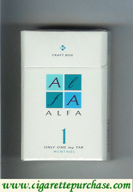 Alfa Menthol cigarettes