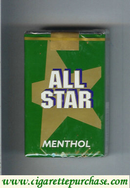 All Star Menthol cigarettes