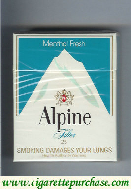 Alpine Menthol Filter cigarettes Australia