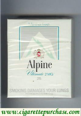 Alpine Menthol Ultimates cigarettes