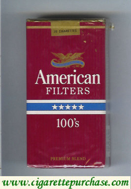 American Filters 100s cigarettes USA