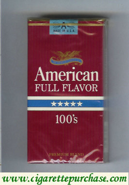 American Full Flavor 100s cigarettes USA
