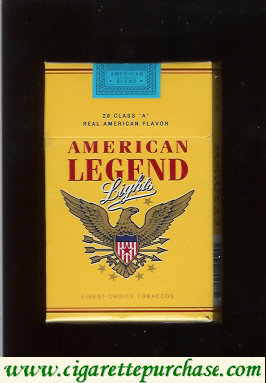 American Legend Lights cigarettes Yellow