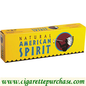 American Spirit Cigarettes Mellow Taste Yellow Box