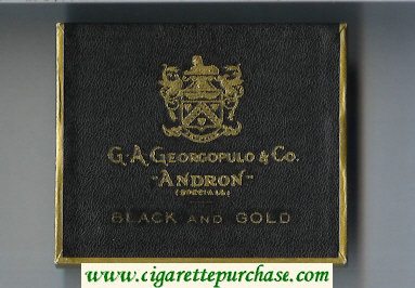 G.A.Georgopulo & Co. 'Andron' cigarettes (Specials) (Black and Gold)