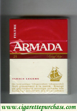 Armada lights cigarettes hard box