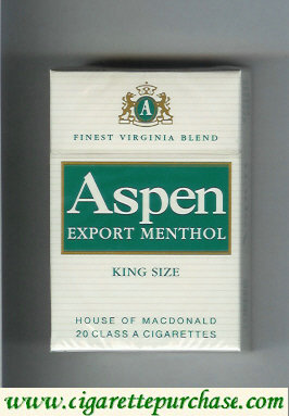 Aspen Export Menthol cigarettes