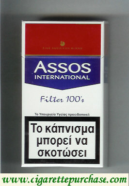 Assos International Filter 100s cigarettes Fine American Blend