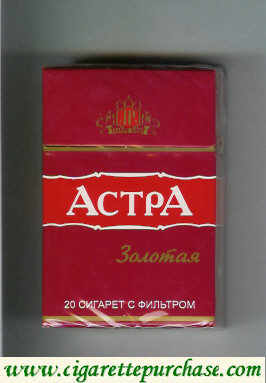 Astra Zolotaya red cigarettes Russia