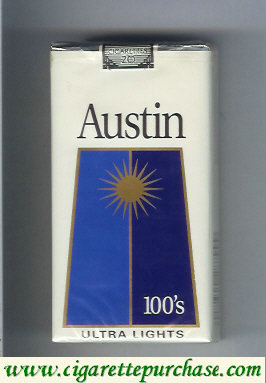 Austin 100s Ultra Lights cigarettes with trapezium