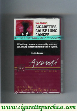 Avanti by du Maurier cigarettes