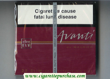 Avanti by du Maurier 25 cigarettes