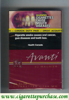Avanti by du Maurier 25 slim 100mm cigarettes