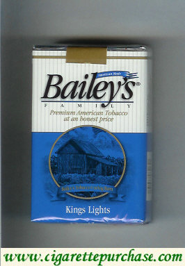 Bailey's Family kings Lights cigarettes