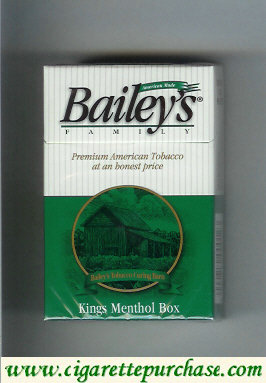 Bailey's Family kings Menthol cigarettes