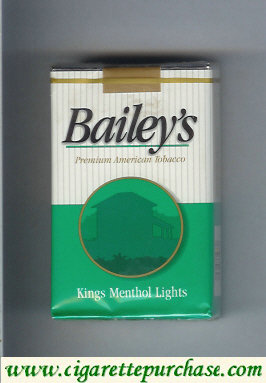 Bailey's Menthol Lights cigarettes