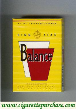 Balance yellow cigarettes king size