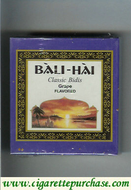 Bali-Hai cigarettes Classic Bidis Grape Flavored
