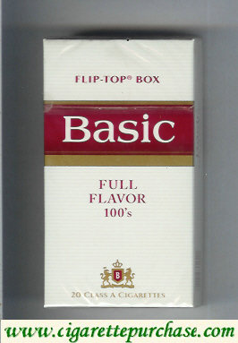 Discount Basic Full Flavor 100s cigarettes flip-top box
