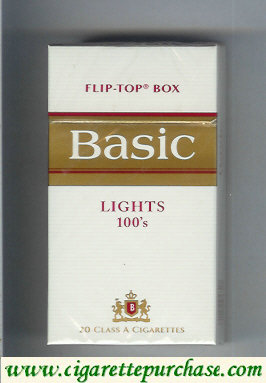 Discount Basic Lights 100s cigarettes hard box design 2